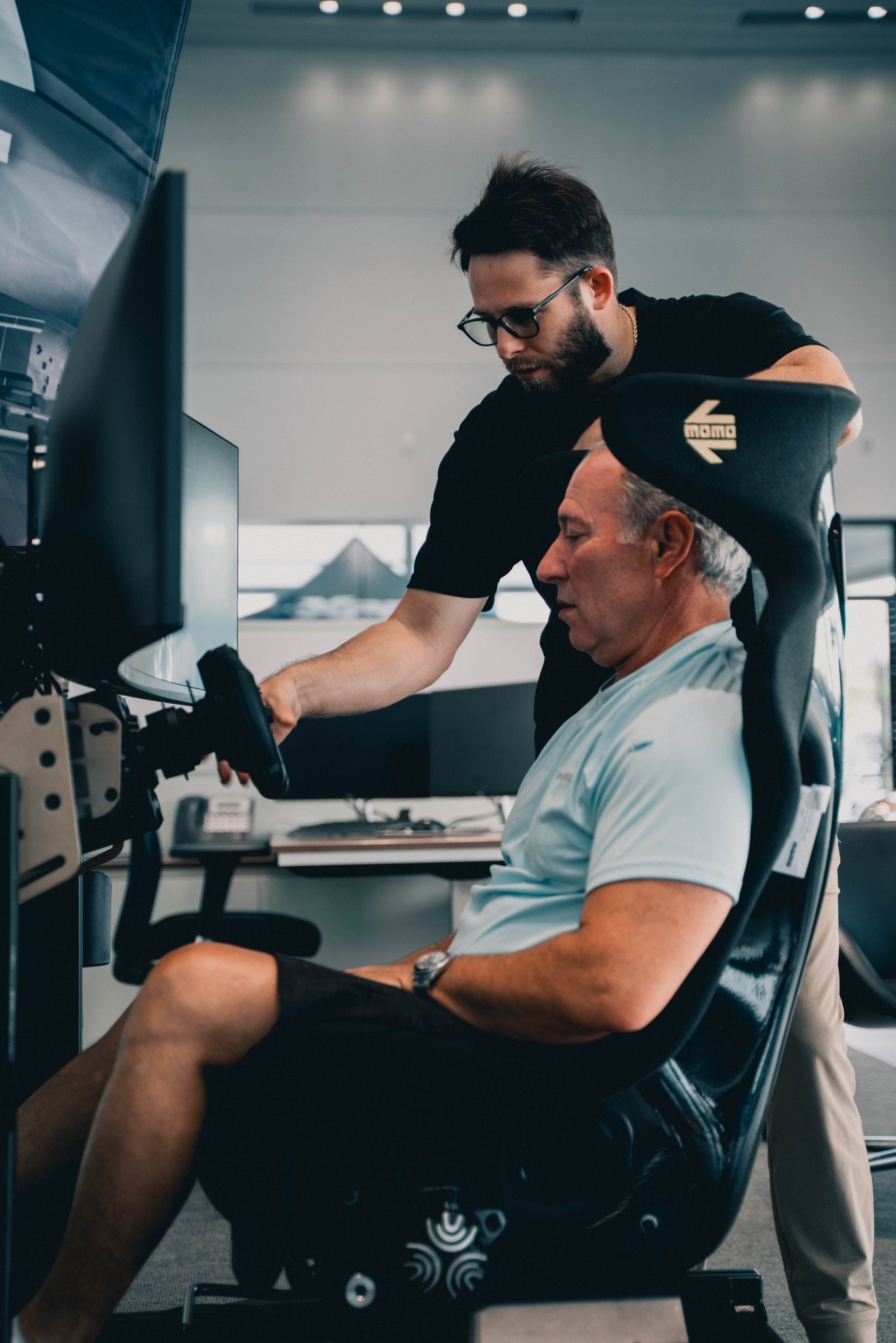 Racing Simulators for Senior Community Activity Programs